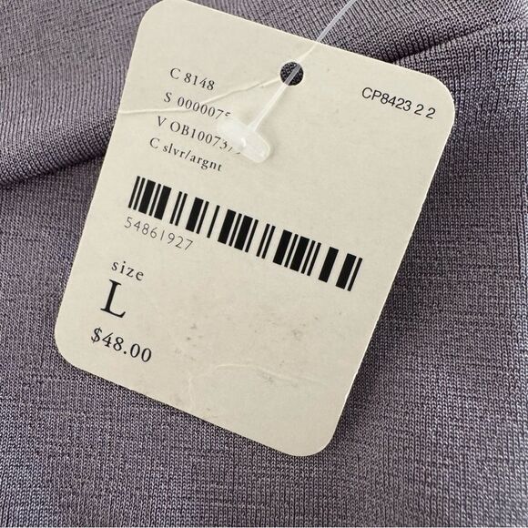 Free People Intimately NWT Carrie Cowl Neck Long Sleeve Top Lilac Size L - Picture 7 of 7